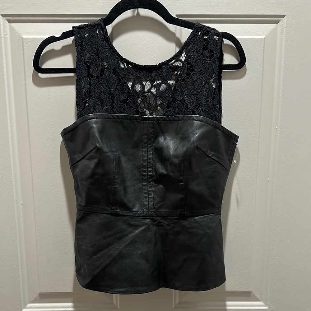Trina Turk Black Lace Top